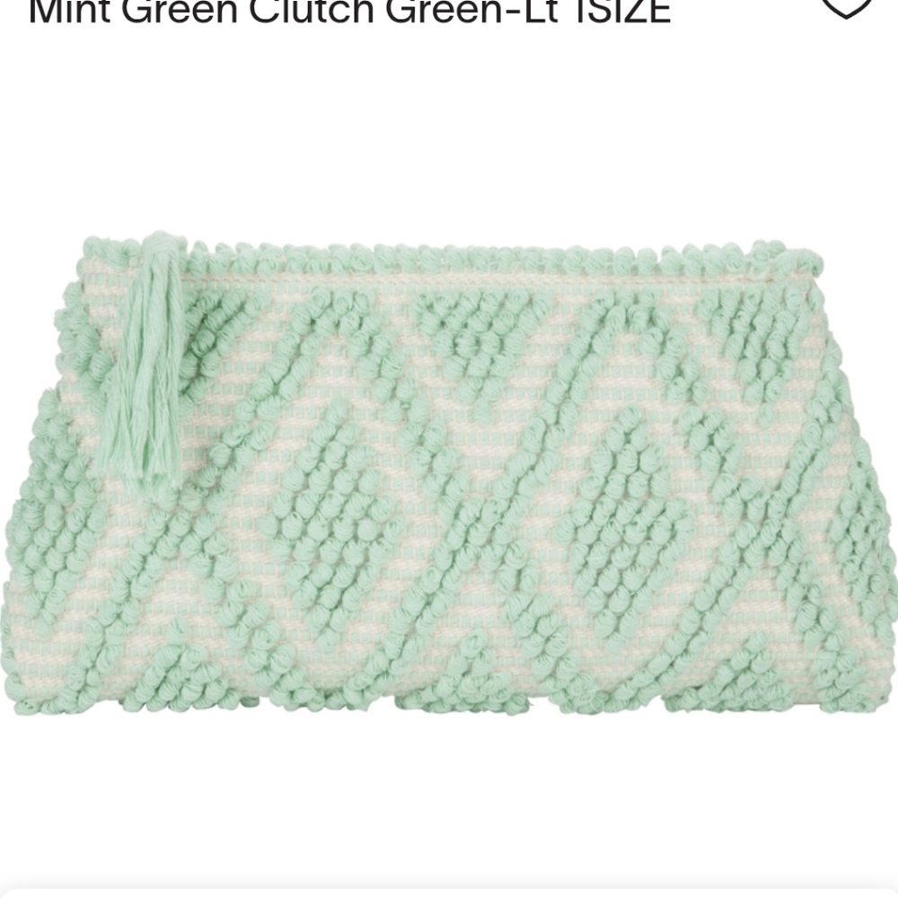 Antonello Tedde Piatta Rombi Mint Green Clutch – Handmade in Italy